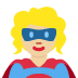 🦸🏼‍♀️ woman superhero: medium-light skin tone display on Twitter